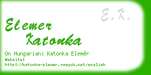 elemer katonka business card